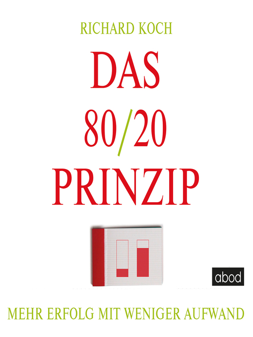 Title details for Das 80/20-Prinzip by Richard Koch - Wait list